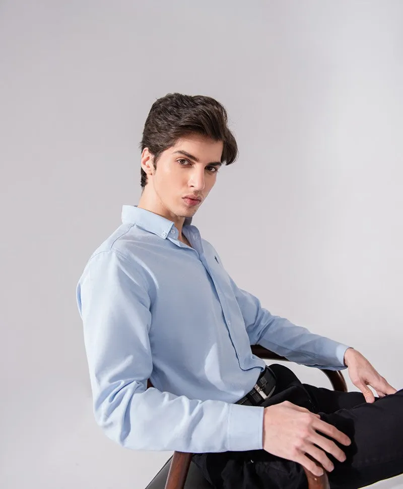 Sky Blue Oxford Shirt (Slim / Modern Fit)