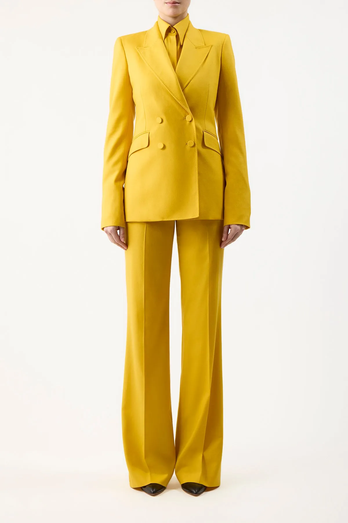 Stephanie Blazer in Golden Birch Superfine Wool