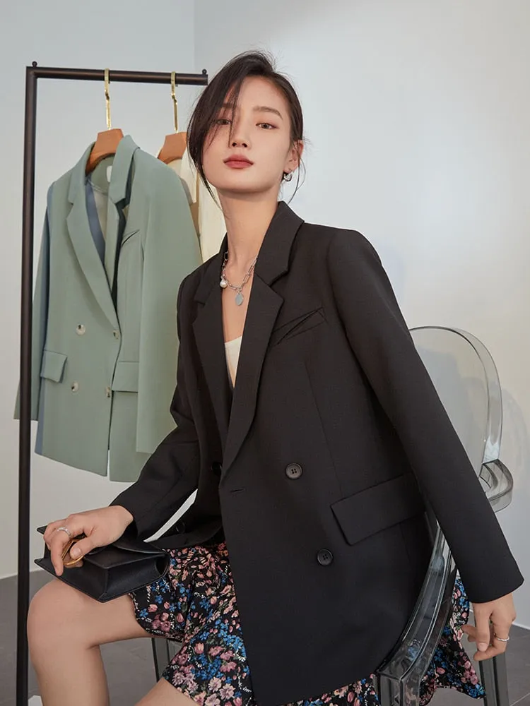 Stylish Business Double Breasted Blazer Coat