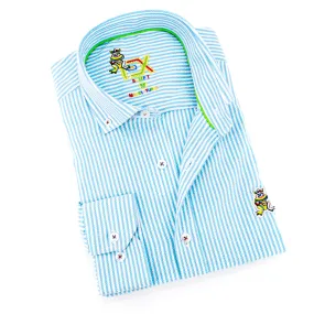 The Softest Stripe - Colores Edition FROG Shirt - Caribbean Blue