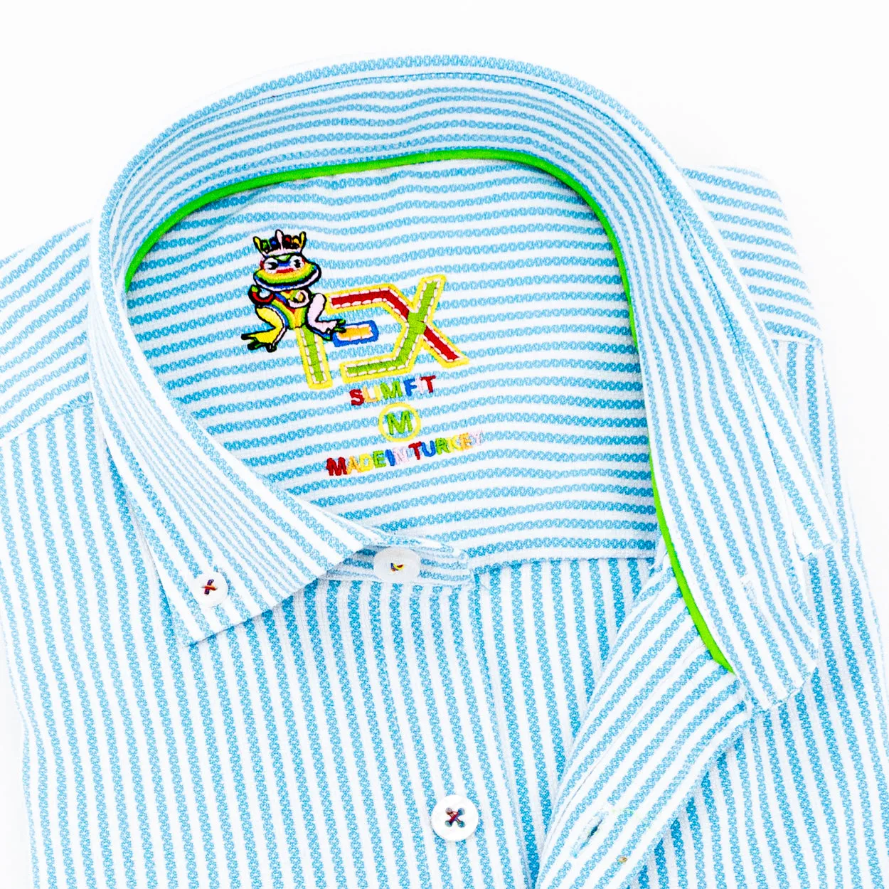 The Softest Stripe - Colores Edition FROG Shirt - Caribbean Blue