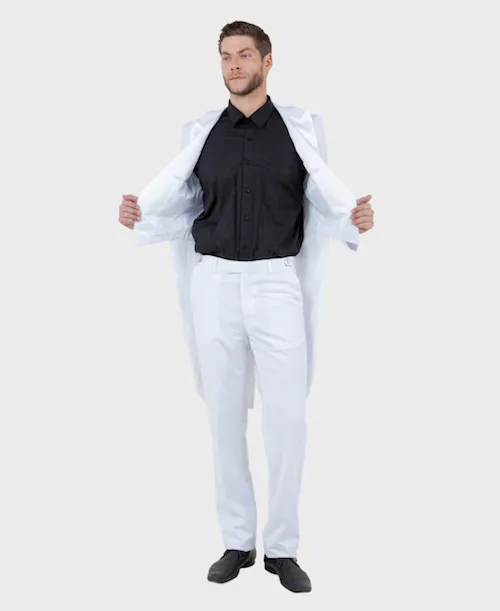 White Slim Fit TailCoat Tuxedo