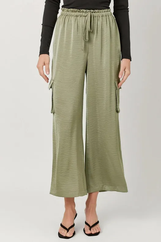 Wide Leg Cargo Pants Cactus