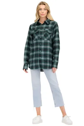 Womens Boyfriend Plaid Flannel Shirts