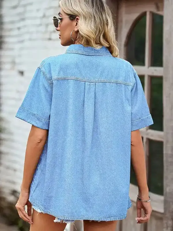 Women’s Denim Button-up Shirt