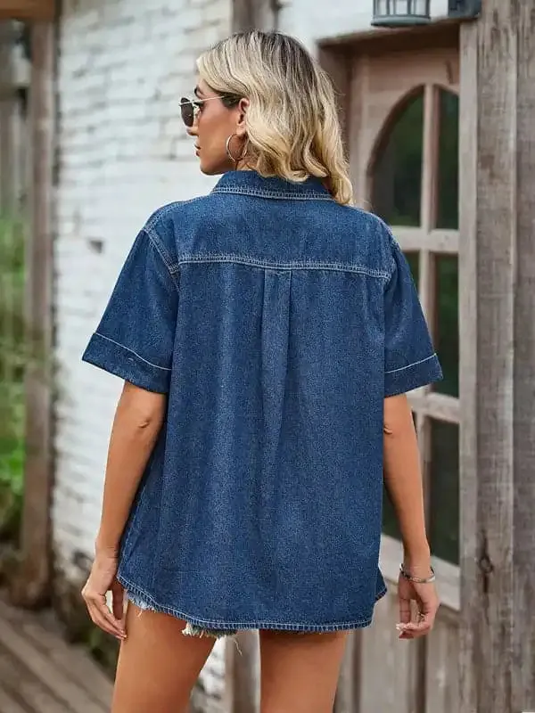 Women’s Denim Button-up Shirt