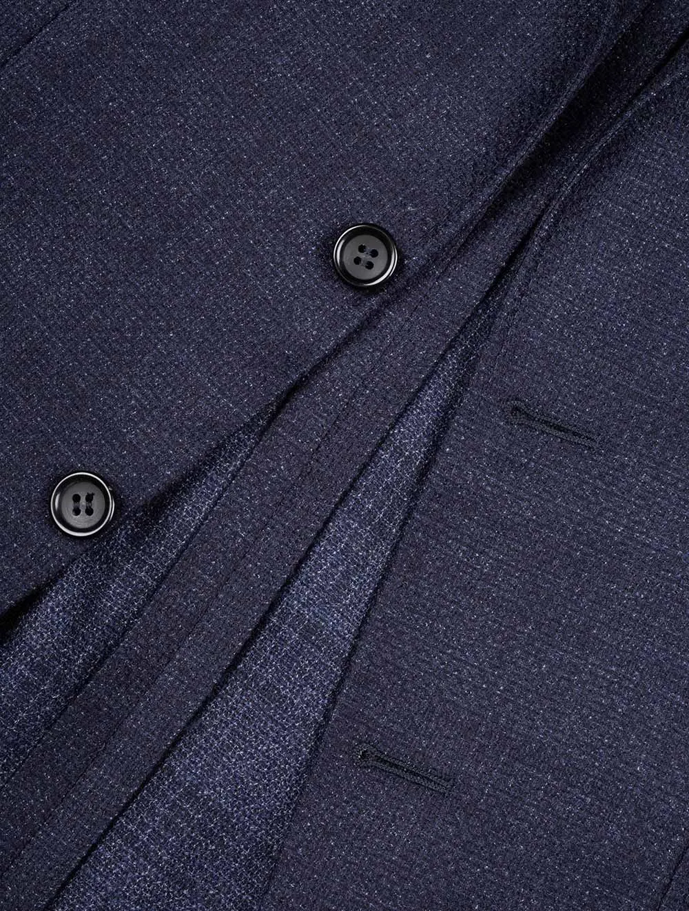 Wool Silk Cashmere Jacket Navy