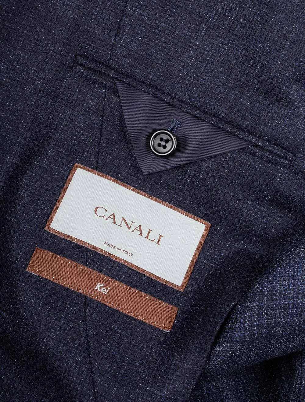 Wool Silk Cashmere Jacket Navy