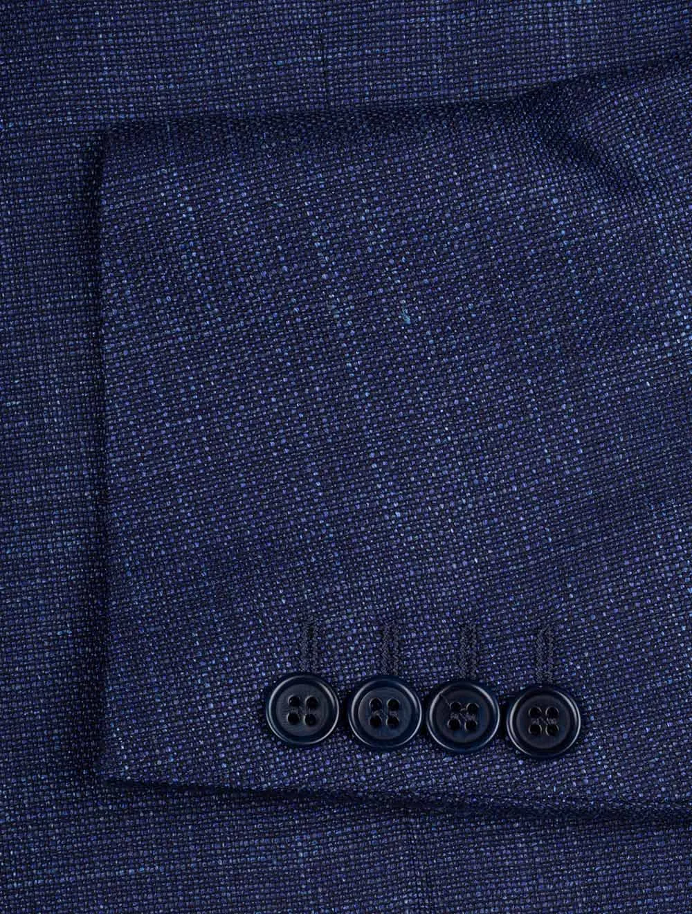 Wool Silk Linen Jacket Navy